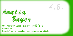 amalia bayer business card